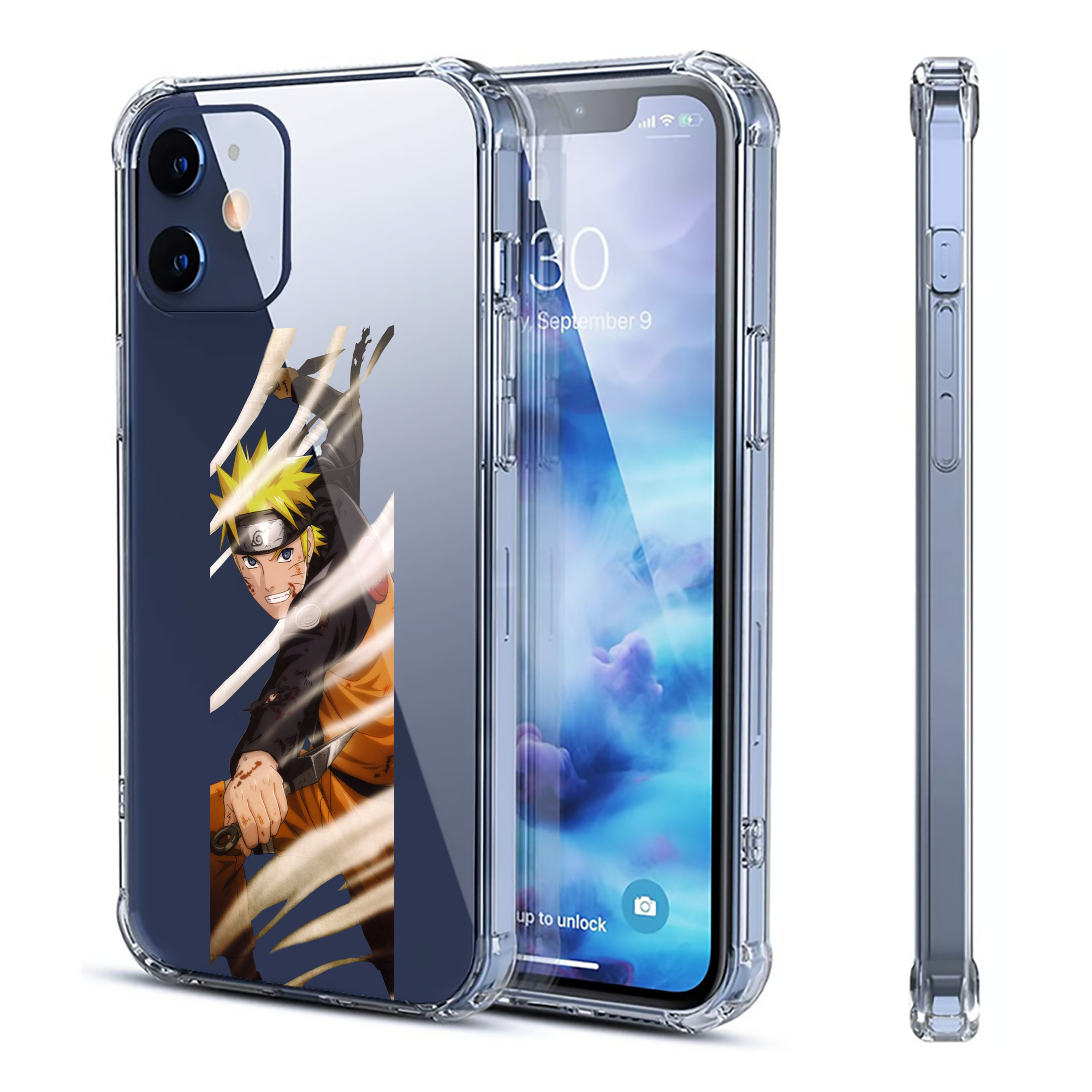 （画像用） NARUTO -ナルト- うずまき ナルト Uzumaki Naruto 【iPhone 12シリーズ対応】透明スマホケース（クリアソフトケース）